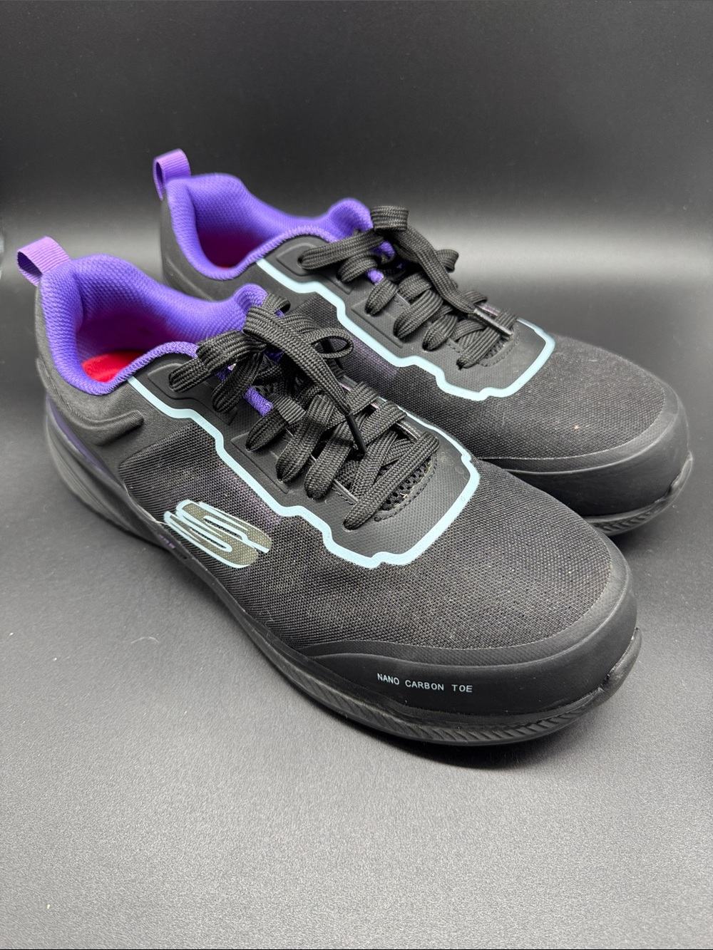 Skechers Carbix - Niyla Black Sneakers Safety Shoe Sz 11